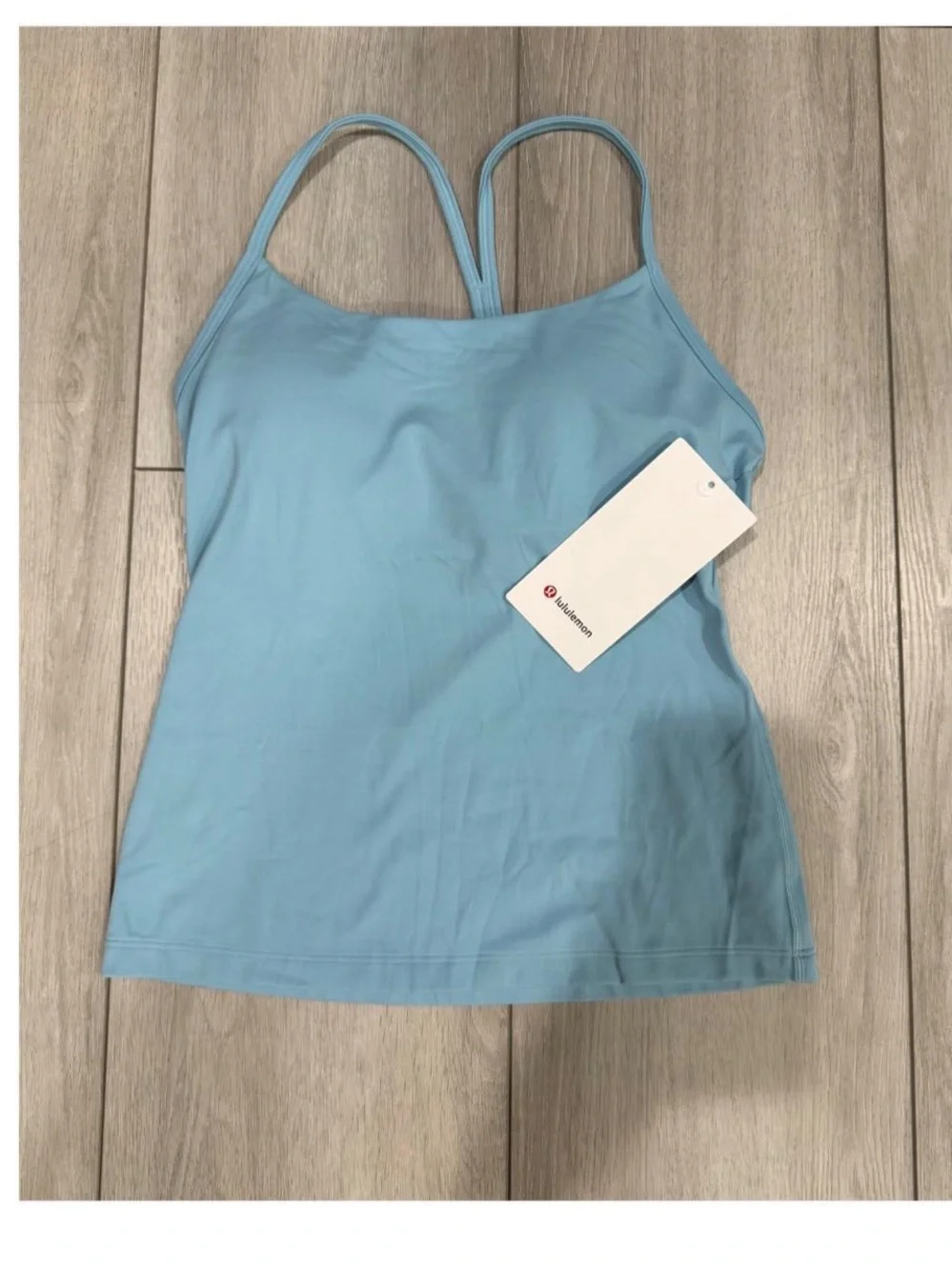 lululemon Women’s Flow Y Tank in Seaform Color. Light Support B/C Cup — Size S